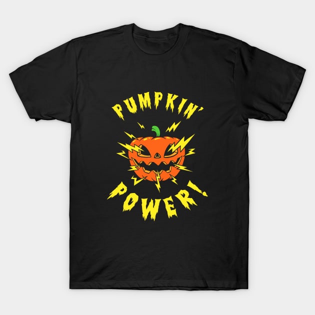 Pumpkin Power T-Shirt by dumbshirts